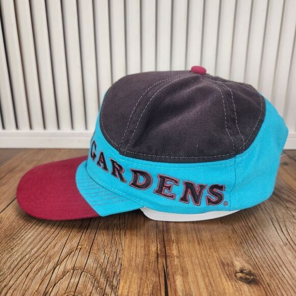 VTG Busch Gardens Sea World Snapback Hat Cap Color Block 90s Canvas Park Novelty - Picture 6 of 11